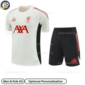 Lvr^_^pooI Training Men & Kids Football Kit 202526 (No Socks) – White
